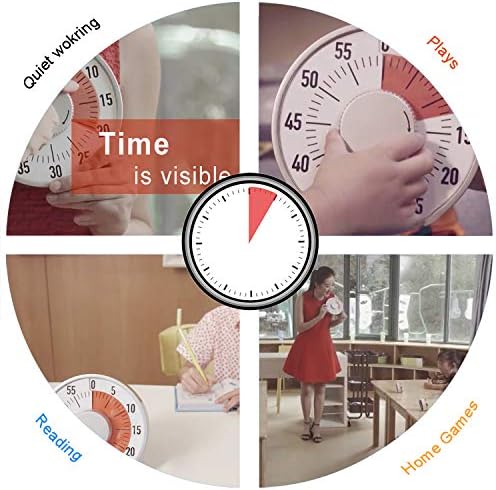Lavigo Kitchen Timer, Countdown Visual Analog Timer, Quiet Counting, Low Loud and Mute Alarm for Teachers Classroom, Kids, Adults Kitchen, Office, Gym (Green) LT21-TC 7.5 inches