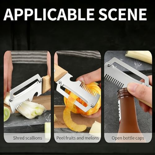 Multi-functional Vegetable Peeler for Kitchen, julienne peeler stainless steels, Multi Function Peeler Knife Set, Serrated Peeling Knife Peeler (6pcs)
