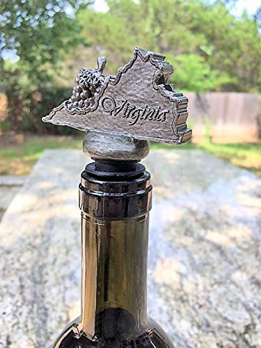 Virginia State Stainless Steel Wine Aerator Pourer Premium Aerating Pourer Decanter with Food Grade Silicone Stopper for White and Red Wines