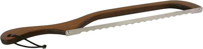 Out of the Woods of Oregon Bread and Bagel Slicer Bow Saw Bread Knife for Home Made Bread - Choose from RIGHT HANDED OR LEFT HANDED (Walnut - Left Handed)