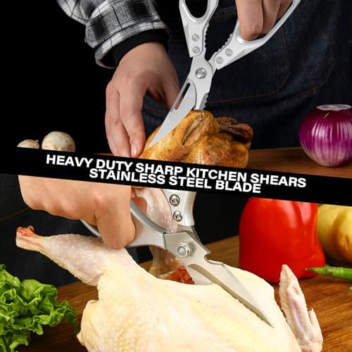 2PCS Kitchen Shears Set, Heavy Duty Kitchen Scissors for Food, Come Apart