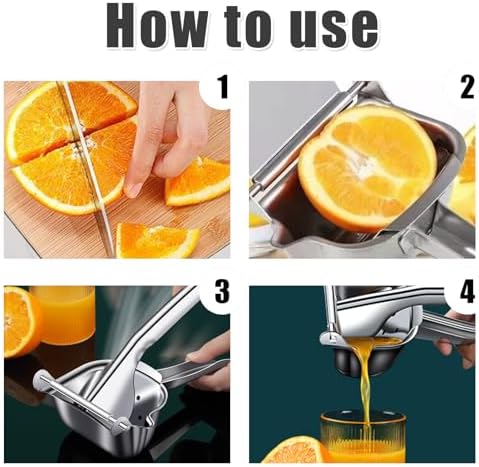 Ultimate Juice Squeeze, Manual Juicer, Food Grade Juice Squeezer, Portable Manual Juicer Squeezer, Juice Squeezer Handheld for Watermelon Lemon Orange Grapes and Other Fruit (1PCS-Stainless Steel)