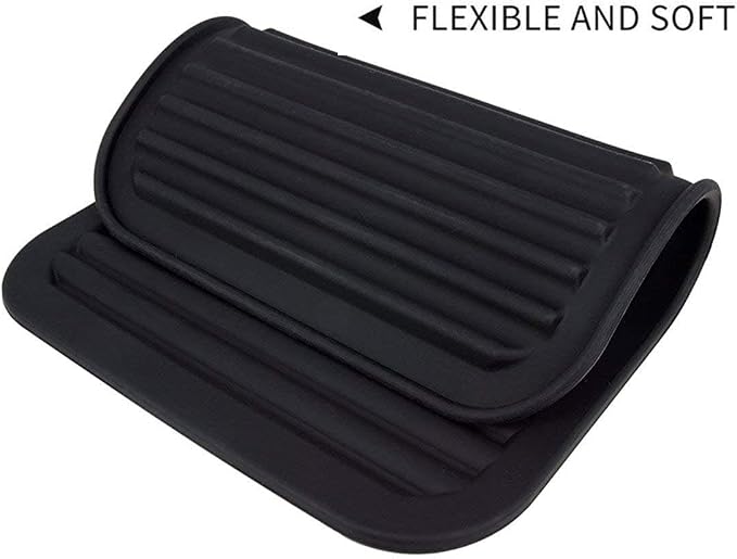 Silicone Trivets Mats for Hot Dishes and Hot Pots & Pans, Hot Pads for Countertops, Tables, Pot Holders, Spoon Rest, Small Drying Mats Set of 2 Color Black