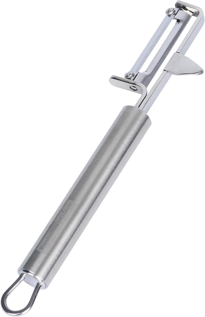 Restaurantware-German Standard 7.4 Inch Potato Peeler With Potato Eye Remover, 1 Swivel Vegetable Peeler - Sharp Blade, Ergonomic Handle, Stainless Steel, Dishwashable, For Carrot, Or, More