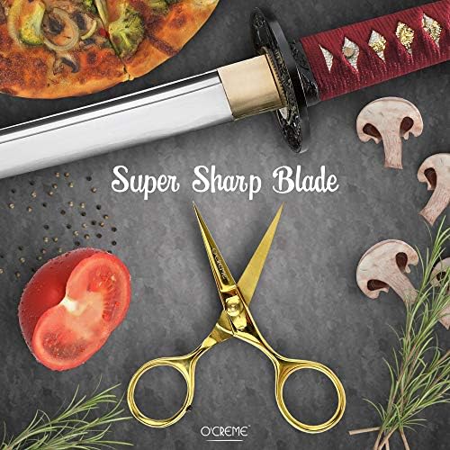 O'Creme Chef Scissors All Stainless Steel Kitchen Shears Black