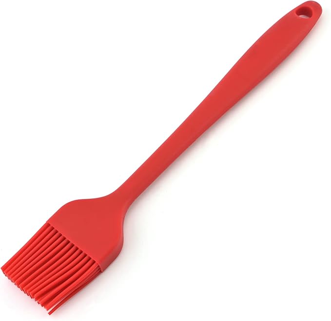 Utoolmart 1pcs Silicone Brush Pastry Oil Basting Heat Resistant Cooking Essential Cookware for Kitchen Barbecue Pastries Cakes Desserts Prepare Red