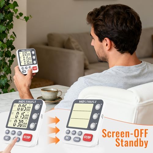 Digital Dual Kitchen Timer, Multiple Channels Countdown Timer