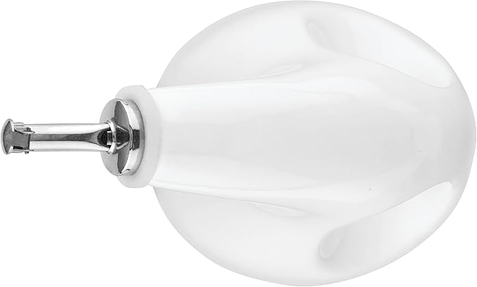 Rachael Ray Ceramic Olive Oil Dispenser Bottle for EVOO Oil and Vinegar, 24-Ounce, White