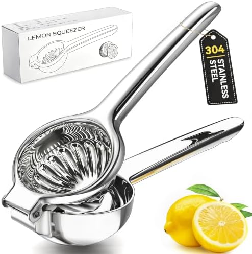 Sopito Heavy Duty Stainless Steel Lemon Squeezer, Easy Squeeze Hand Juicer