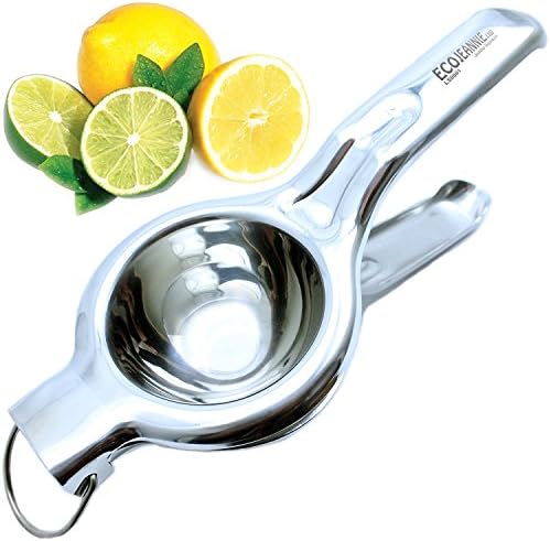 Heavy Duty Jumbo Food Grade #304 Stainless Steel Lemon Juicer (LS0001),Commercial Grade Unbreakable Anti-Corrosive Premium Quality Manual Squeezer,Citrus Juicer w/Free Citrus Tap