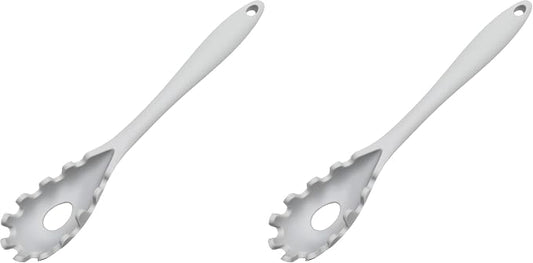 Chef Craft Premium Silicone Spaghetti/Pasta Fork, 11.5 inch, Gray (Pack of 2)