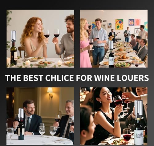 Rechargeable Wine aerator Electric Wine Decanter, Automatic Wine Dispenser withStorage Base,Two Modes:long press to continuously Dispense wine/single press to Dispense75ml of Wine
