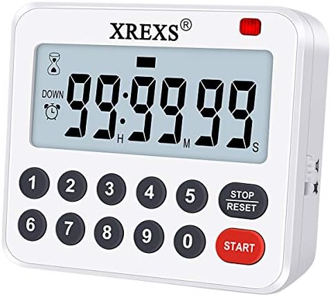 XREXS Digital Kitchen Timer Magnetic Countdown Up Cooking Loud Alarm