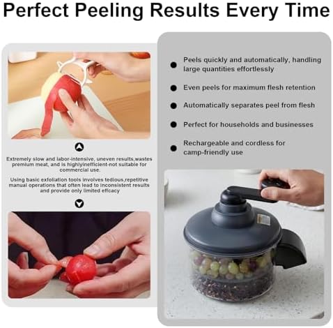 Grape Peeler Hand Crank Peeler Ideal for Tomatoes Small Potatoes Garlic