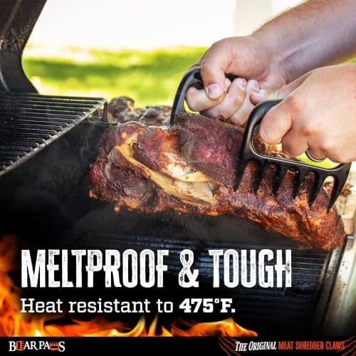 Bear Paws Meat Claws - The Original BBQ Meat Shredder Claws - Black