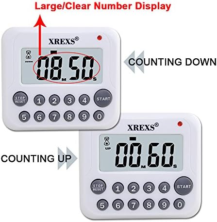 XREXS Digital Kitchen Timer Magnetic Countdown Up Cooking Timer