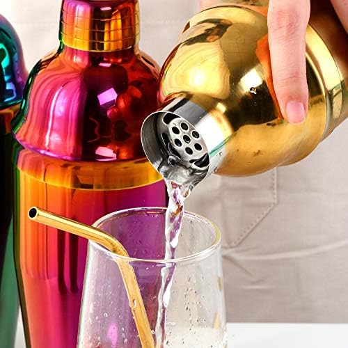 Buyer Star Cocktail Shaker Bar Set, Juice Shaker, 25oz Martini Shaker, Fast Cooling Drink, 8-piece Bartender Kit Drink Bartender Stick Tool Set