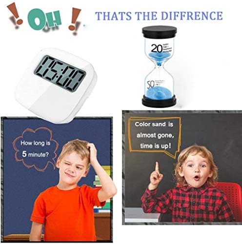 SuLiao Sand Timer 20 Minutes Hourglass: Plastic Sand Clock 5 Min, Little Purple Sand Watch 5 Min for Kids, Games, Classroom, Kitchen, Decorative