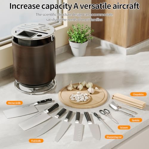 PureBox 360° Rotating Knife Block and Knife Holder (Knives Not Included)