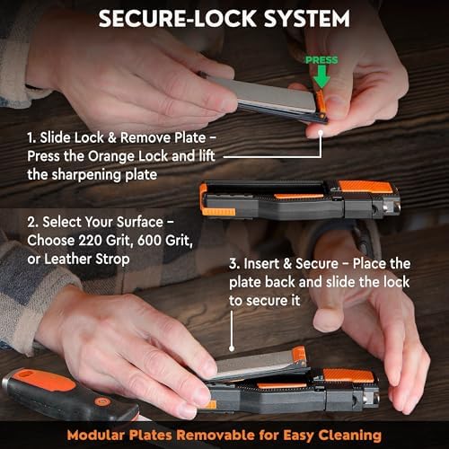 Orange Ninja Pocket Field Knife Sharpener – Portable 6-in-1 Sharpening Kit