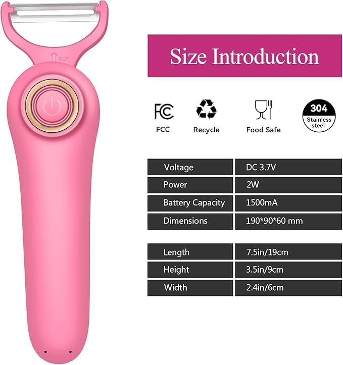 3-in-1 Electric Peeler | Auto Blade for Fruits/Vegetables
