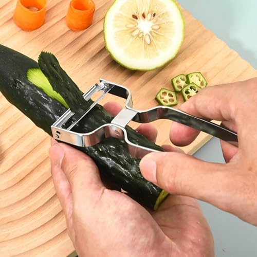 CooCoo Baby Y Peeler 3.5 in (90 mm) Stainless Steel Horizontal Straight Blade Kitchen Gadgets Utensils Set Vegetable Peeler for Kitchen Potatoes Peeler Potato Pillar Speed Peelers Veggie Peeler