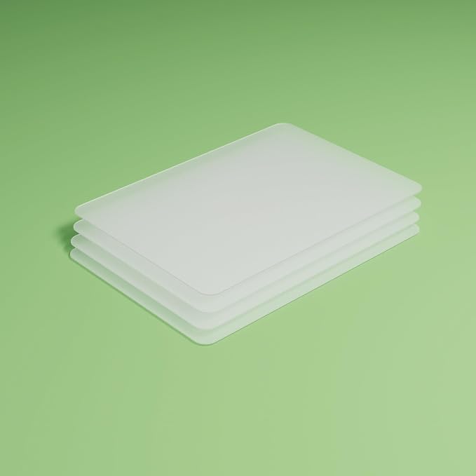 4Pcs Silicone Mats for Kitchen Counter: 10.24"x14.2"(1mm Thick) Clear Small | Translucent Heat Resistant Silicone Mat for Countertop - Thin Grip Non-Slip Easy to Cut Non-Stick Baking Sheets for Pastry