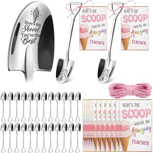 24 Sets Teacher Ice Cream Shovel Gifts Teacher Appreciation Gifts
