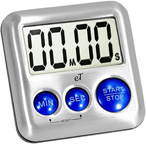 Elegant Digital Kitchen Timer Stainless Steel - Loud Alarm - Model Variety