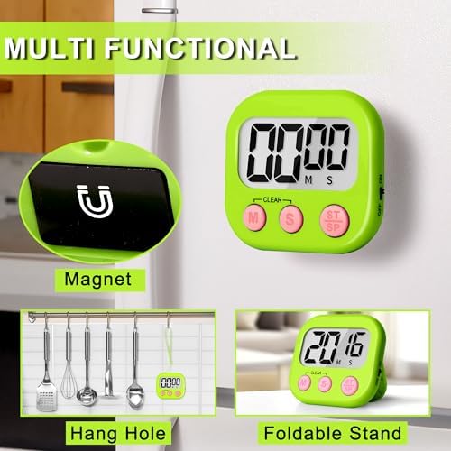 ZILLEEN Classroom Timer for Kids Teachers 2 Pack Digital Timers Blue Green
