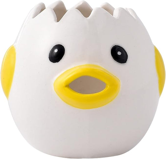 Egg Separator, Upgrade Egg Yolk White Separator, Food Grade Ceramics Egg Sperator Tool for Kitchen Gadget Cooking Baker Tool, Egg strainer, Mayonnaise etc (Yellow)