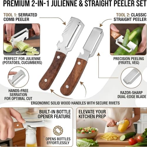 Multifunctional Vegetable Peeler 3 Piece Set Sharpening Rod Potato Peeler