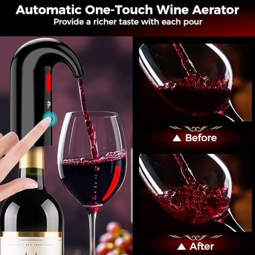 Automatic Electric Wine Aerator Pourer and Wine Decanter Pump, Inky