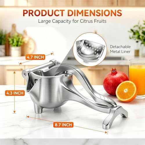 Lime Squeezer, Manual Citrus and Lemon Juice Press