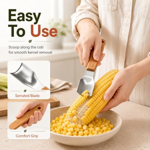 Corn Peeler for Corn on The Cob, Corn Cob Stripper Tool (3 PCS)