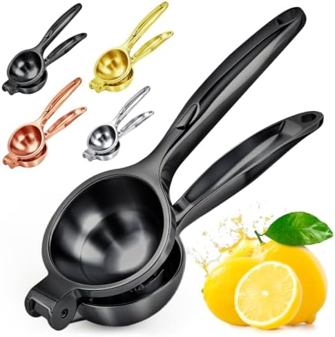 Lemon Squeezer Large, Lemon Squeezer Juicer Stainless Steel, Heavy Duty Manual Citrus Juicer Hand Press, Kitchen Tools Lime Squeezer Bar Tool, Easy to Clean Metal Lemon Hand Press