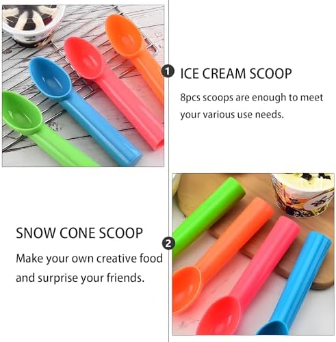 Plastic Ice Cream Scoop & Fruit Scoop Nonstick Ice Cream Spoon with Comfortable Handle for Home Gatherings Dessert Shops and Kitchen Tools (4)