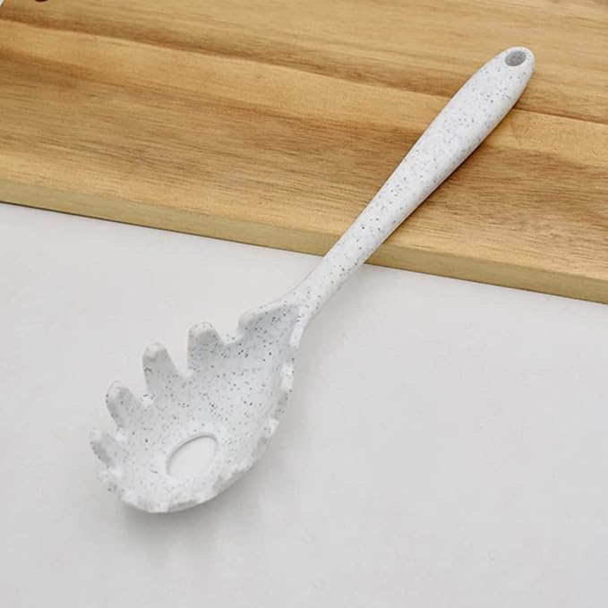 Spaghetti Spoon Silicone Pasta Fork Spaghetti Strainer Server Spoon Design Noodle Egg Cooking Tools for Kitchen Restaurant White Cooking