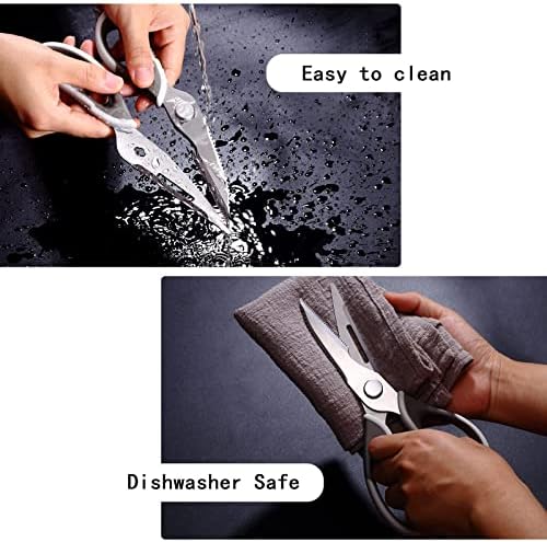 Come Apart Kitchen Scissors for Food, All Purpose Kitchen Shears (Grey)