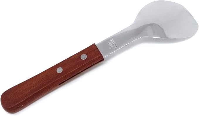 Honbay 1PCS Stainless Steel Ice Cream Scoop Spade Spoon Scooper with Wood Handle for Kitchen (Pack of 2)
