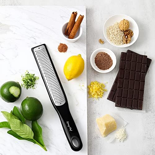 Spring Chef Premium Swivel Vegetable Peeler & Handheld Zester - 2 Product Bundle - Black