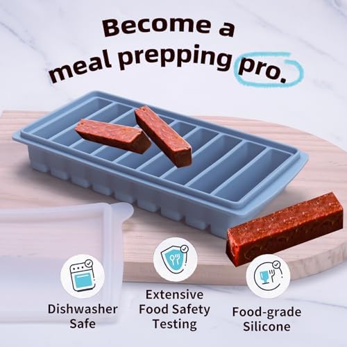 Silicone Ice Cube Freezer Tray with Lid,Leak Resistance & Dishwasher Safe,Perfect for Storing Garlic, Ginger, Pesto, Herbs, Lemon Juice,Vegetable Purees,Purees and More (Blue 4 Sets 1.7 oz/9 Sections)