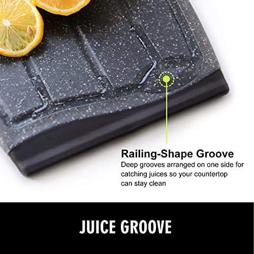 Small Plastic Cutting Board Set with Multiple Juice Grooves, 2 Pack