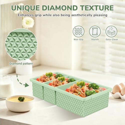 Silicone Freezer Trays with Lid (2-Pack), 1-Cup & 2-Cup Silicone Freezer Molds, Stackable Soup Cubes Freezer Tray with Lid for Portion Control,Food Storage & Meal Prep, Oven & Dishwasher Safe