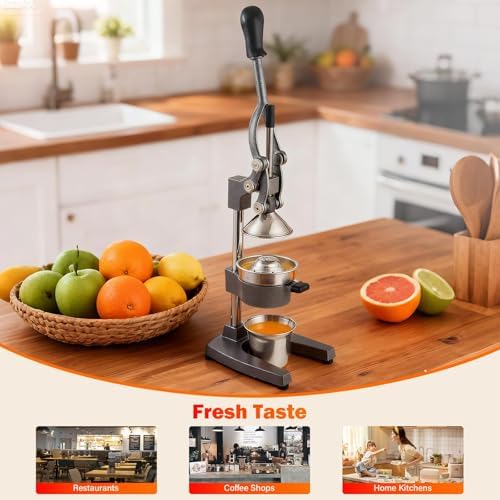 Manual Cast Iron Juicer, Gray Lemon Citrus Squeezer