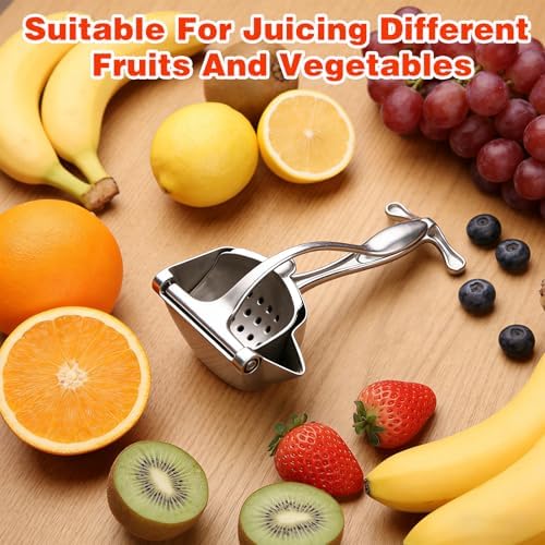 Fresh Fruit Juice Extractor,2026 Upgraded Aluminum Alloy Fresh Fruit Juice Extractor, Hand Press Juicer with Ergonomic Grip,Lemon Juicers,Easy to Clean Efficient Extraction of Citrus