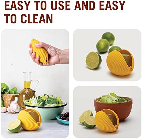 Funny Silicone Lemon Squeezer in Pasta Shape/Maximum Juice Without Mess/Easy to Use and Easy to Clean - Prevents Unwanted Splashes and Also Retains the Cores!
