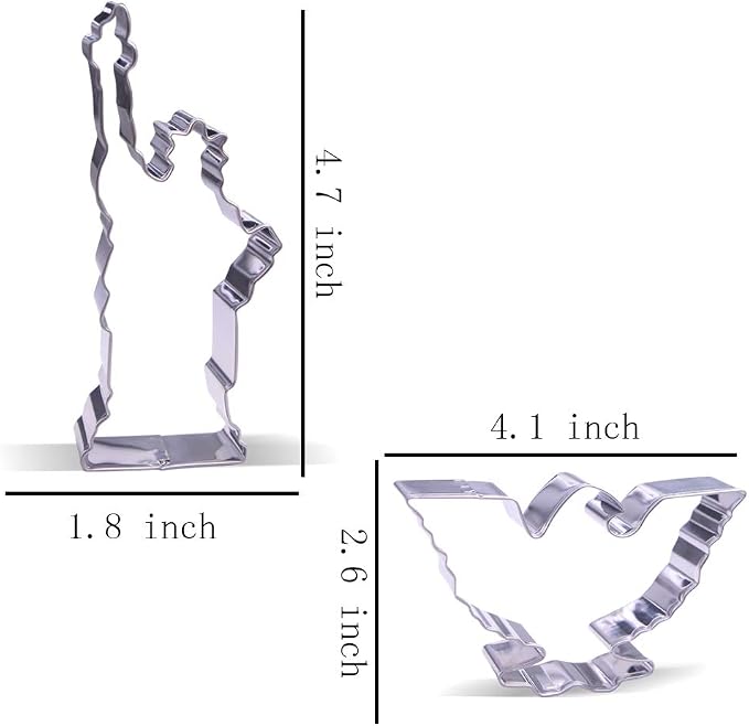 4th of July Cookie Cutter Set - 8 Piece - Stainless Steel