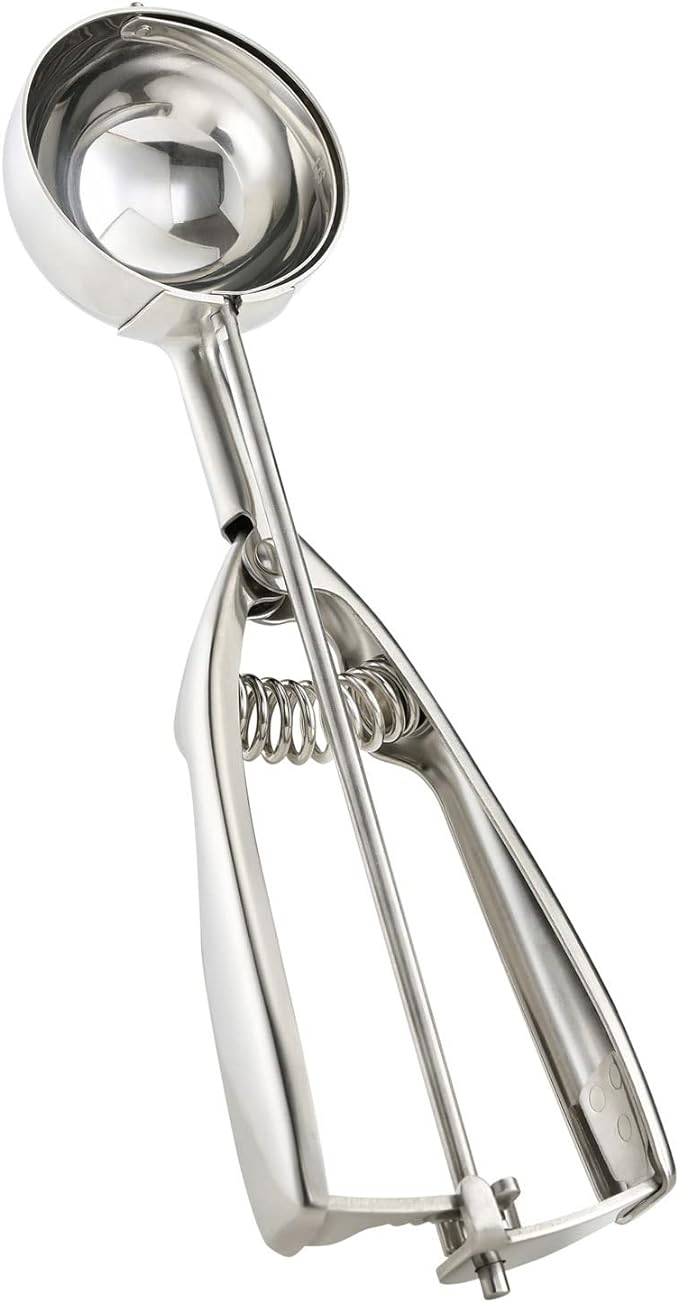 18/8 Stainless Steel Ice Cream Cupcake Muffin Scoop, 3.4 Tablespoon Cupcake Muffin Batter Dispenser