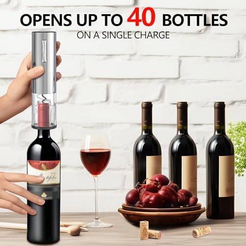 Electric Wine Opener, Rechargeable Automatic Wine Bottle Opener